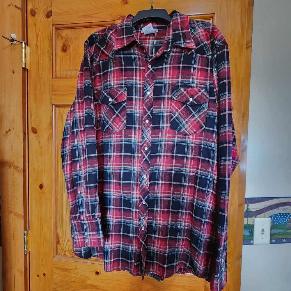 Men's Wrangler Wrancher Flannel Shirt, 2XT